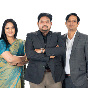 Elite Raja, Founder & Managing Director, Jayalakshmi R, Co-Founder & Senior Partner, Geet Padhy, Co-Founder & Partner, Ebony Wealth