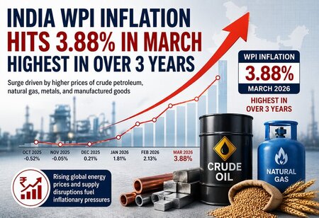 India WPI Inflation Hits 3.88 percent Highest in Over 3 Years India WPI Inflation Hits 3.88 percent Highest in Over 3 Years