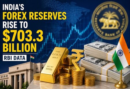 India Forex Reserves Rise to USD 703.3 Billion RBI Data