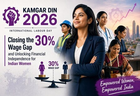 Kamgar Din 2026 Closing India 30 percent Gender Wage Gap