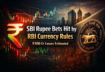 SBI Rupee Bets Hit by RBI Currency Rules Rs 300 Cr Losses Estimated