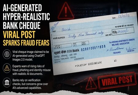 AI-generated Hyper realistic Bank Cheque Viral Post Sparks Fraud Fears