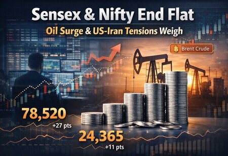 Sensex and Nifty Close Flat with Marginal Gains Amid Global Tensions