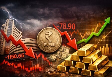 Market Rout: Sensex Crashes, Rupee Hits Record Low while Gold Recovers