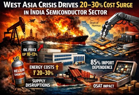 West Asia Crisis Drives 20 to 30 percent Cost Rise in India Semiconductor Sector West Asia Crisis Drives 20 to 30 percent Cost Rise in India Semiconductor Sector