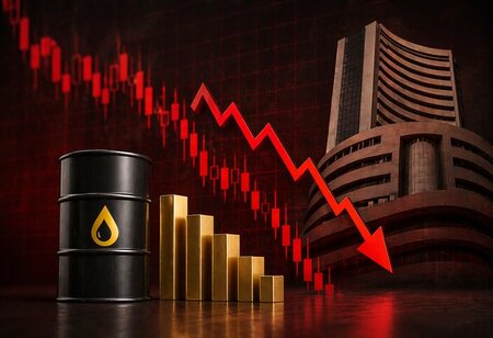 Sensex Closes 850 Pts Lower and Nifty Ends Weak on Oil Fears