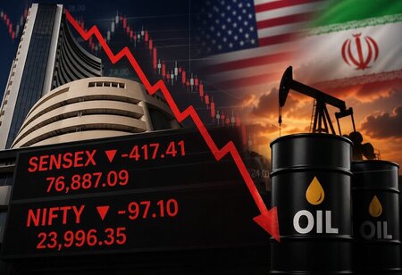 Indian Equity Markets Fall as Oil Surge and Iran Tensions Rise